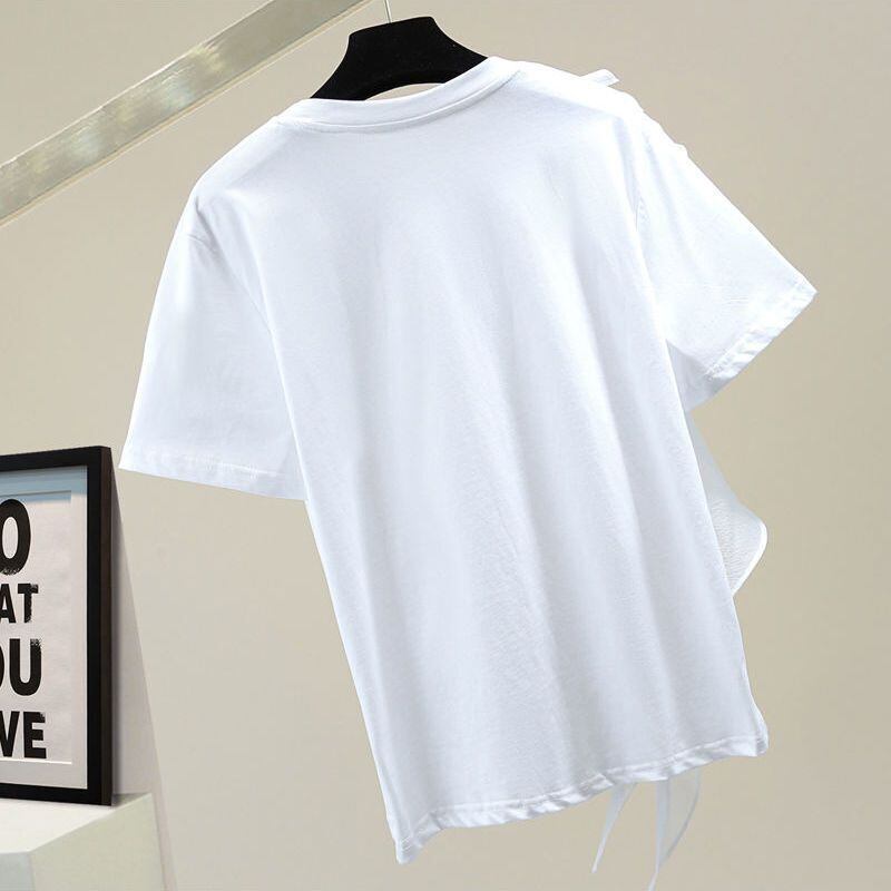 好感度100% 早い者勝ち 絶対流行 カジュアル 2色選択 Tシャツ<U-11896>