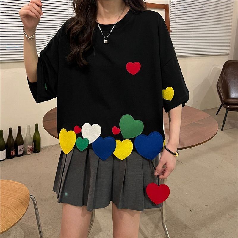 キュート 早い者勝ち 絶対流行 カジュアル Tシャツ<U-11526>